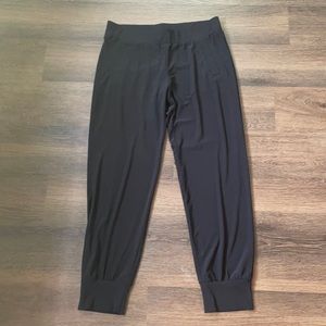 Norma Kamali black joggers size 6.
